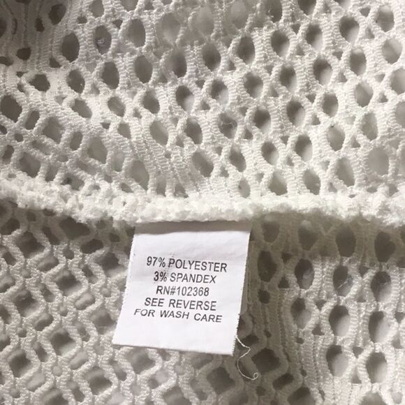 SPIAGGIA DOLCE Lace Crochet Coverup Tunic Dress Strappy Womens Large - Picture 6 of 8